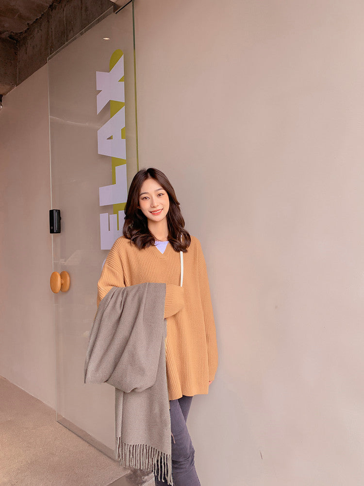Winter scarf in cashmere look, 200x70 cm