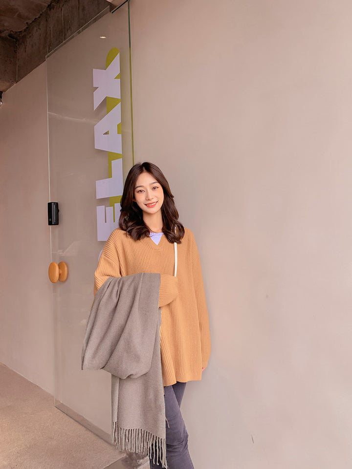 Winter scarf in cashmere look, 200x70 cm
