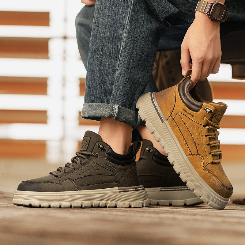 Light high-top casual shoes, non-slip