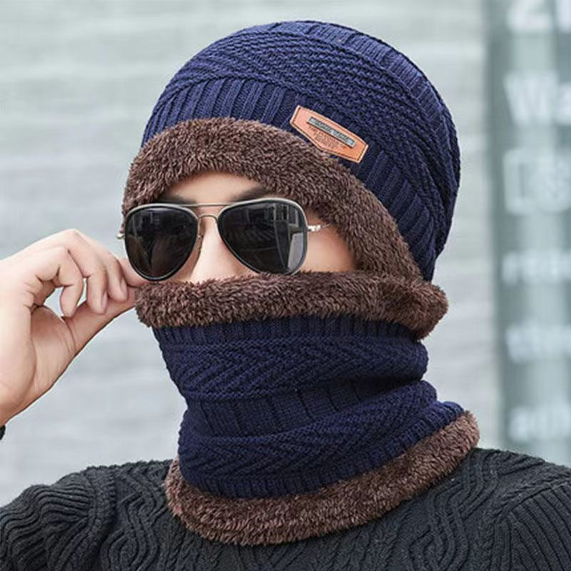 Padded Knit Beanie and Scarf Set, Winter