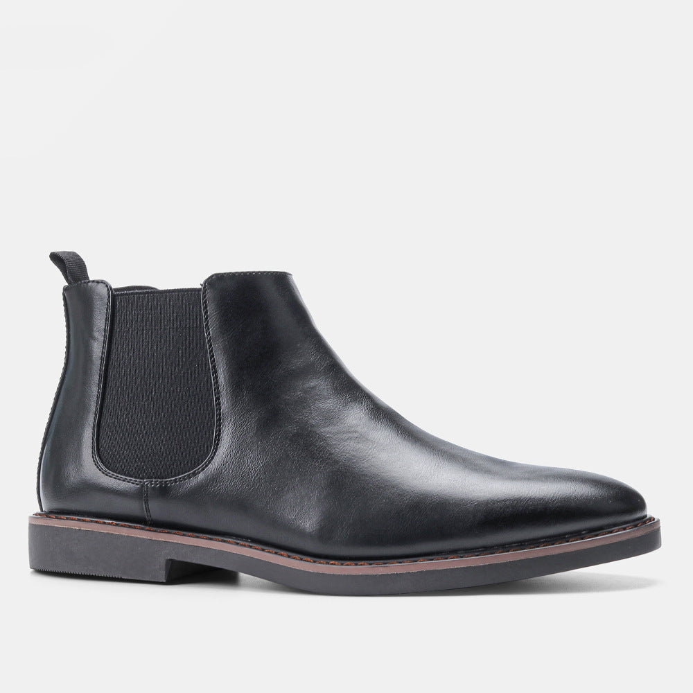 Men's Chelsea boots, synthetic leather, non-slip rubber sole