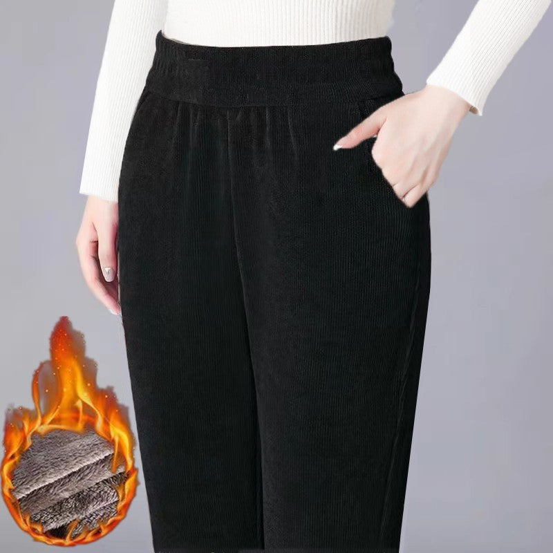 Padded Corduroy Harem Pants for Women, warm and comfortable