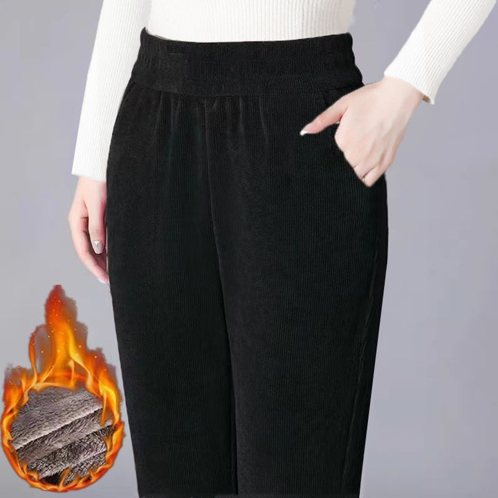 Padded Corduroy Harem Pants for Women, warm and comfortable