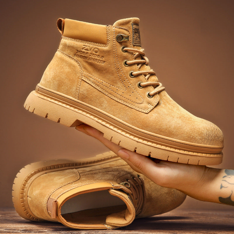 Robuste Lederstiefel, gefüttert, verschiedene Größen