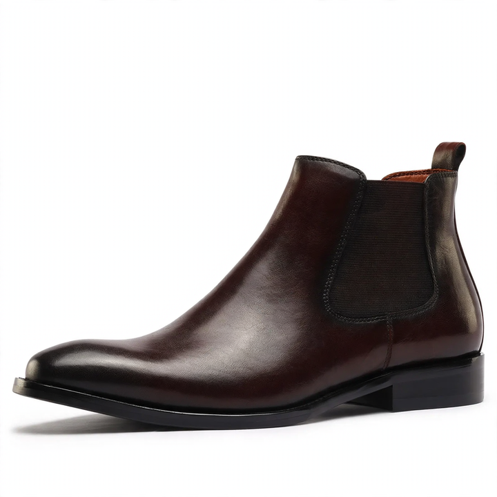 Men's leather Chelsea boots, British style