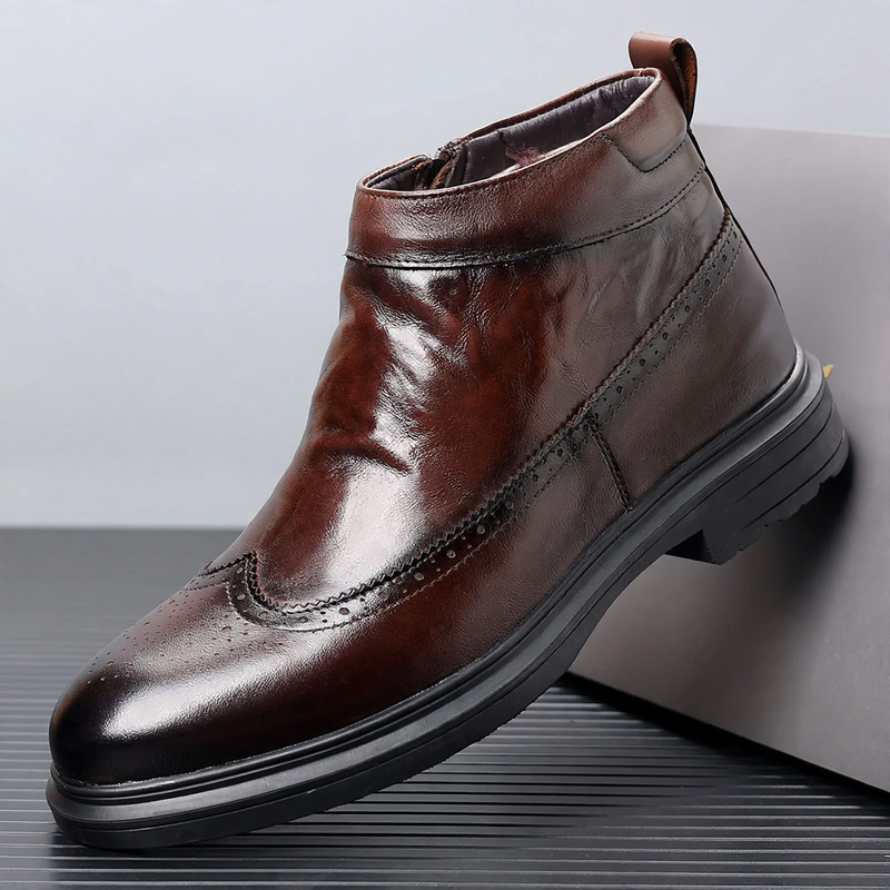 Men's Chelsea Boots, Cowhide, Business Style