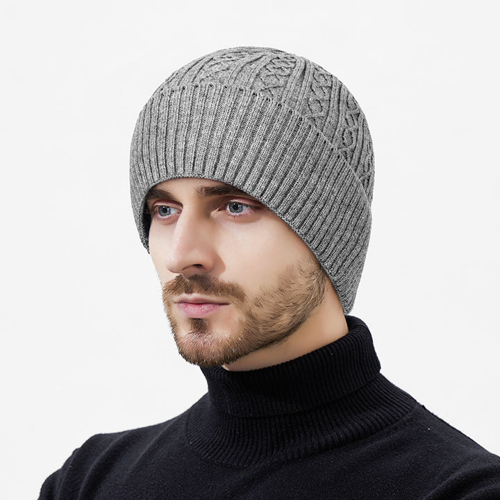 Knit hat and neck warmer set, One size