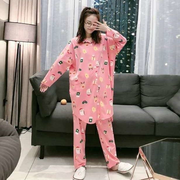 Warm Pajama Set, Lined, Plus Sizes