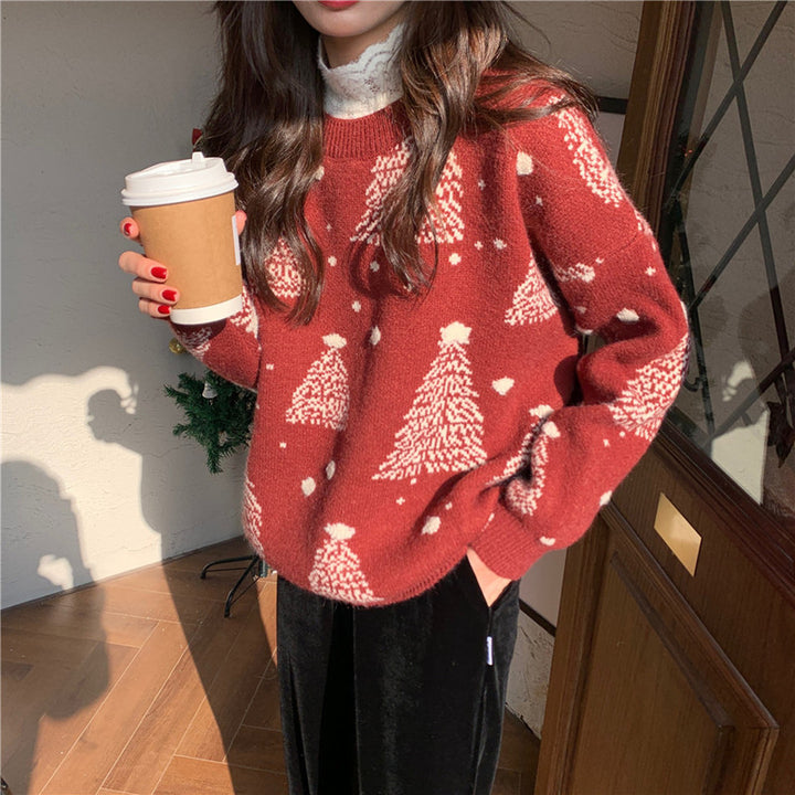 Warmer Christmas sweater with snowflake pattern