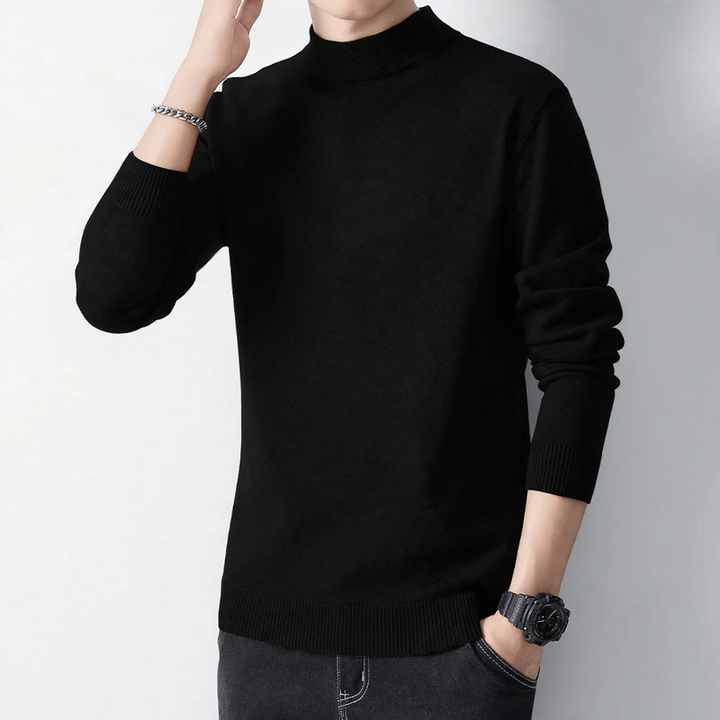 Men's sweater with turtleneck, lined