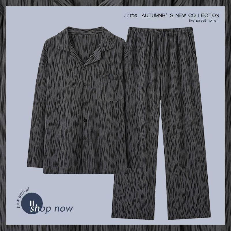 Men's Pajama Set, Cotton, Long Sleeve, Checked