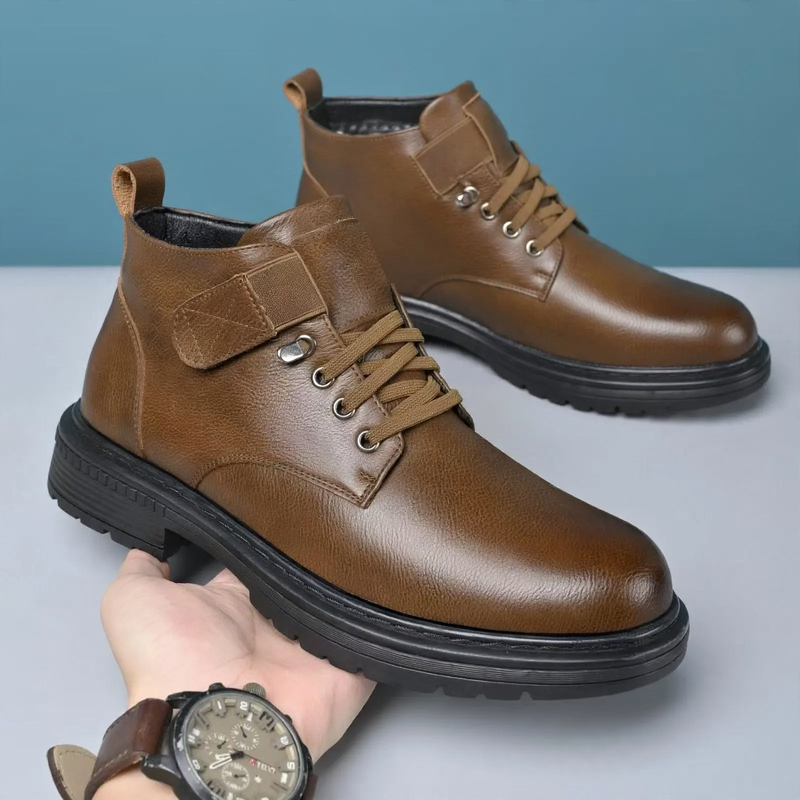 Padded men's winter boots, business-casual