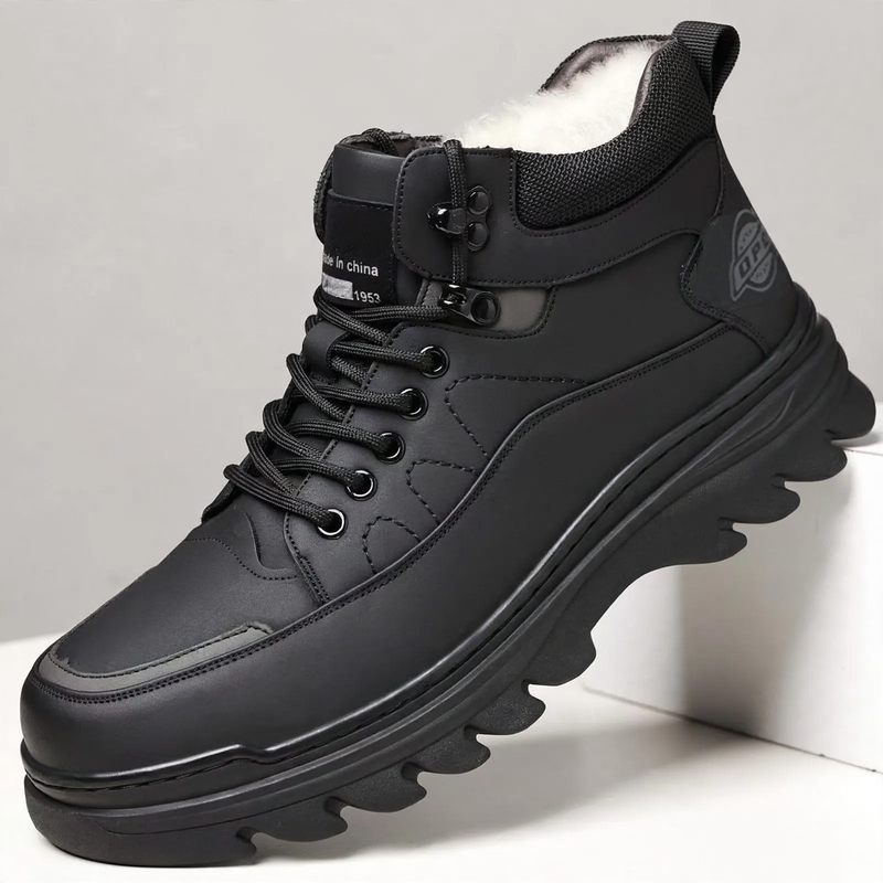 Padded men's winter boots, non-slip