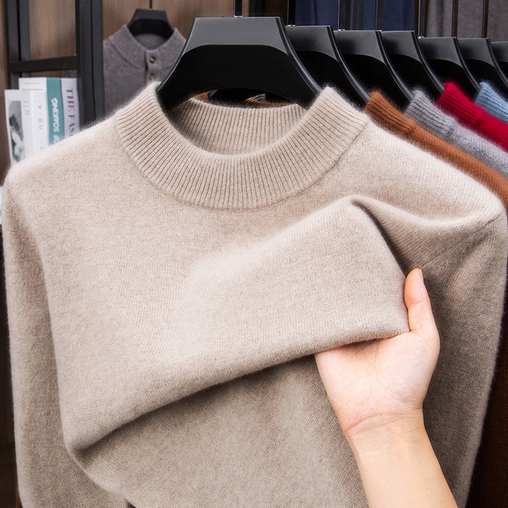 Men's wool sweater, 460g, warm and soft