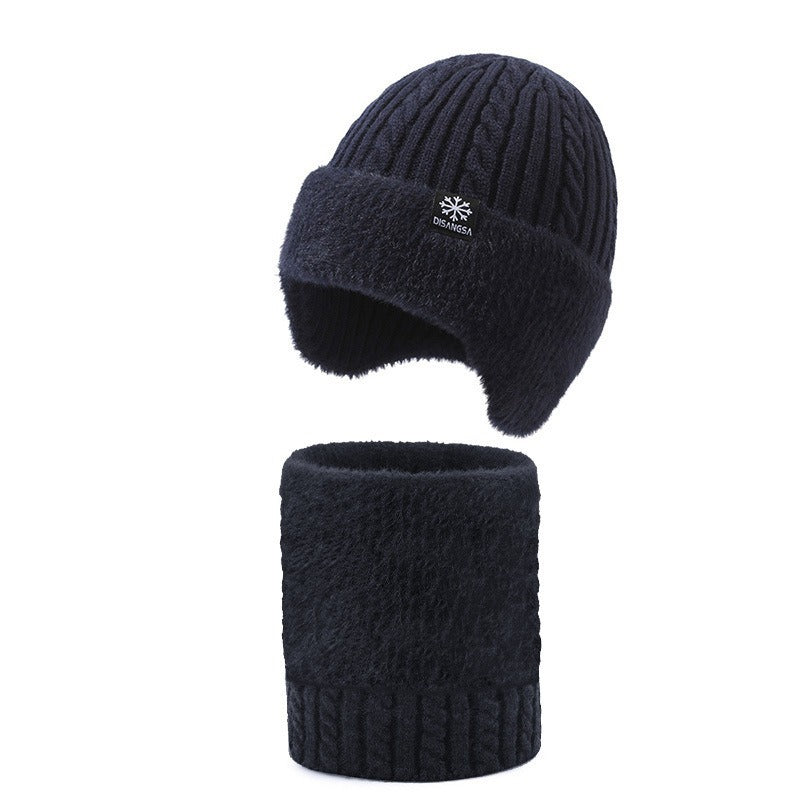 Men's Knit Set: Thick Beanie and Neck Protection