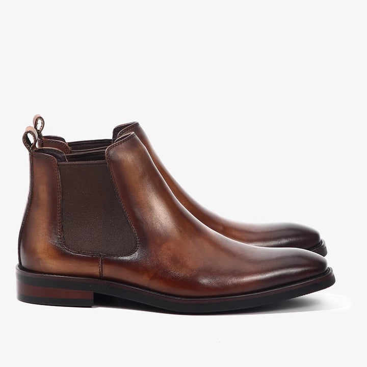 Men's Chelsea boots made of genuine leather, breathable