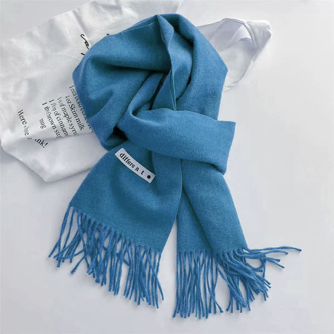 Cashmere scarf, 329g, solid color, 200cm