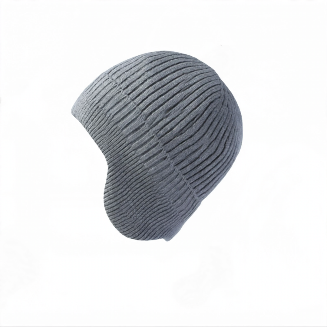 Padded knit hat with ear protection