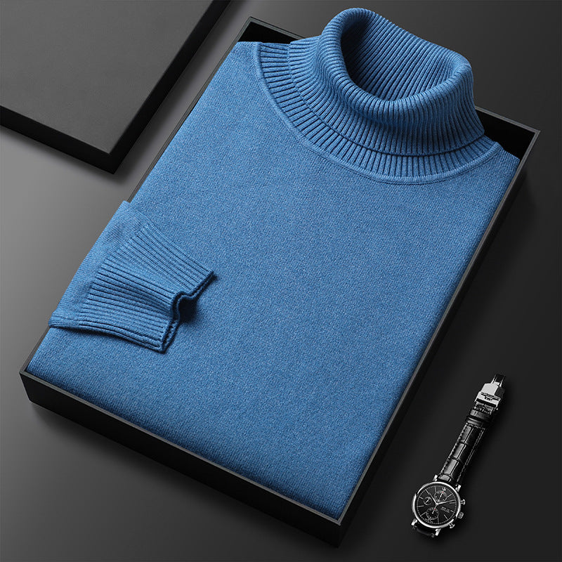 Men's turtleneck sweater, stretchy and body-hugging