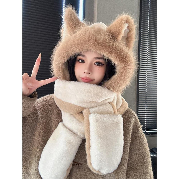 Plush set with ear protection, winter accessory