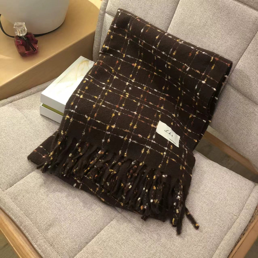 Checked scarf, 200 cm, warming