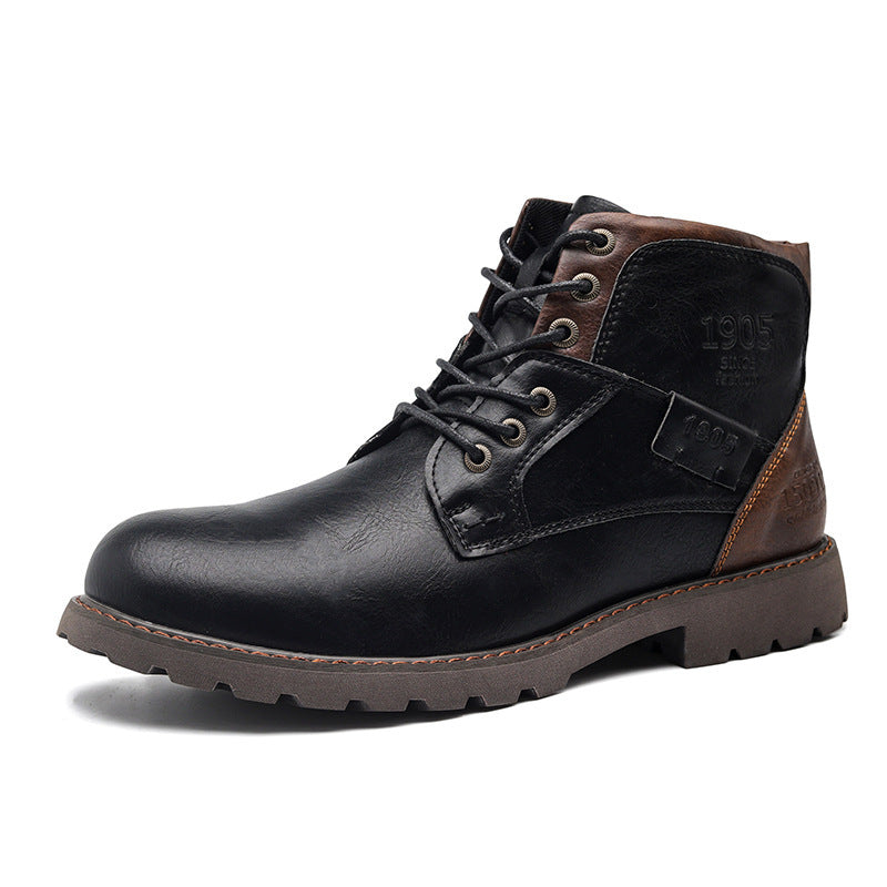Men's Martin boots, lined, water-repellent, non-slip
