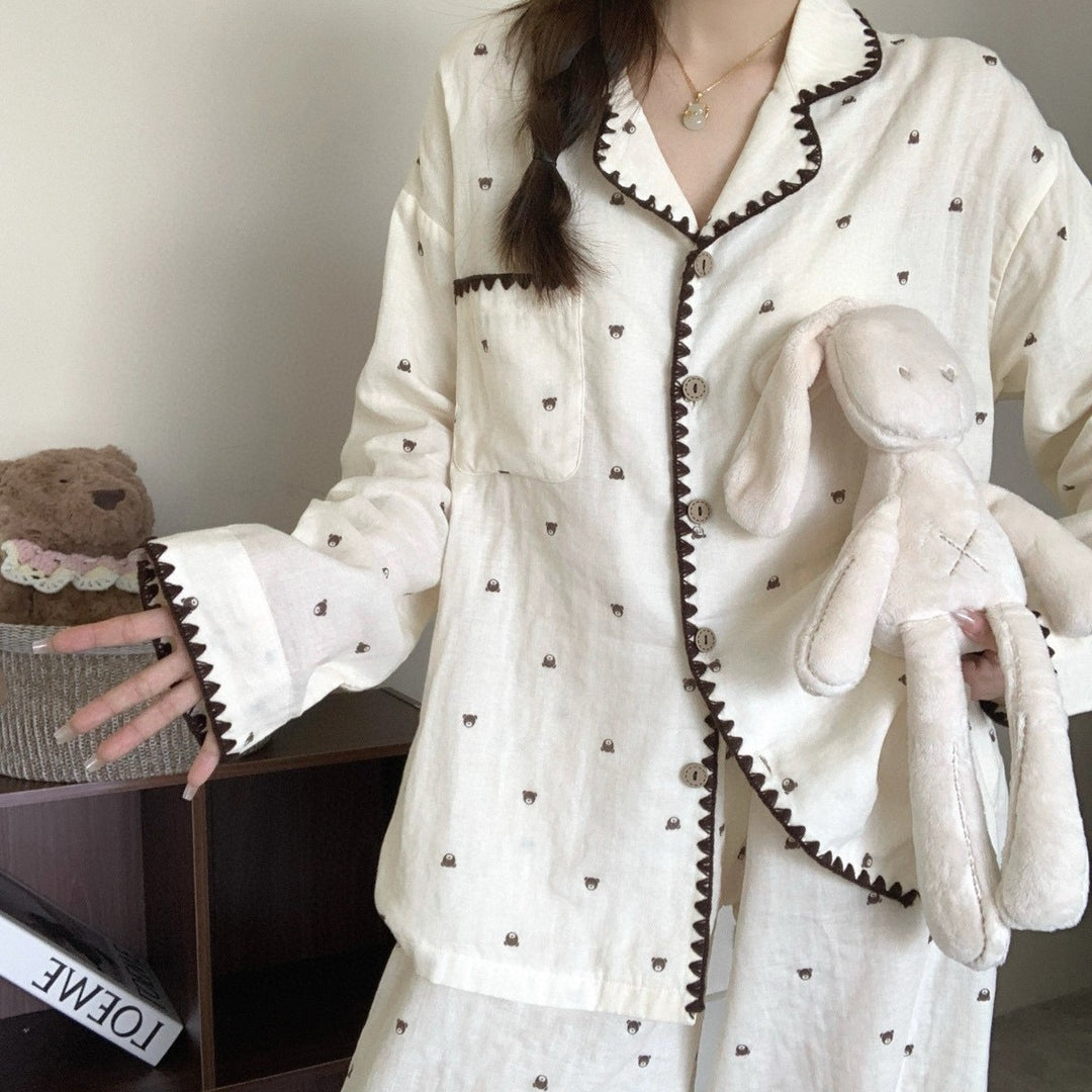 Women's Pajama Set, long-sleeved, for Spring and Autumn