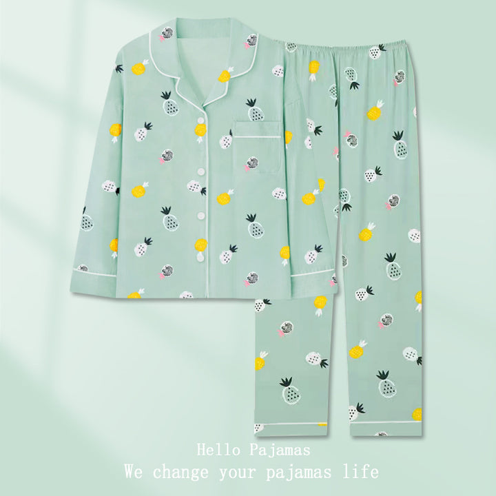 Women's pajamas, long, cartoon design