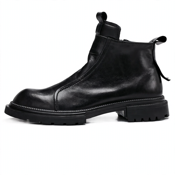 Men's Chelsea boots with platform, genuine leather