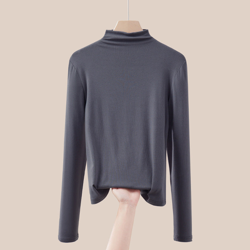 Thinner women's turtleneck sweater, long sleeve, knit