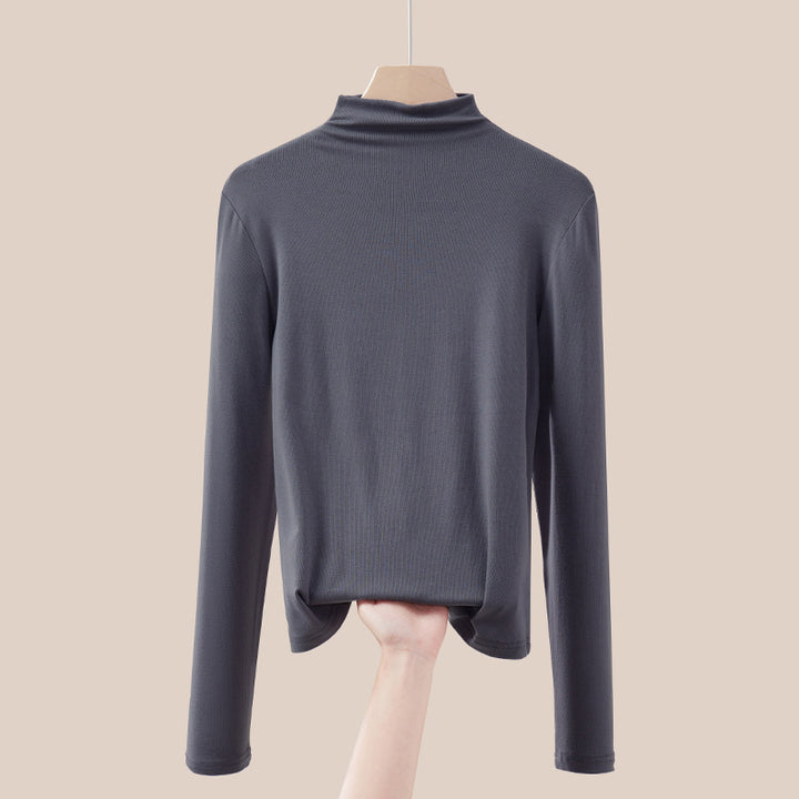 Thinner women's turtleneck sweater, long sleeve, knit