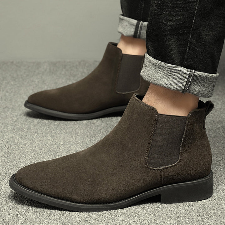 Men's Chelsea Boots, Suede Look, Pointed Toe