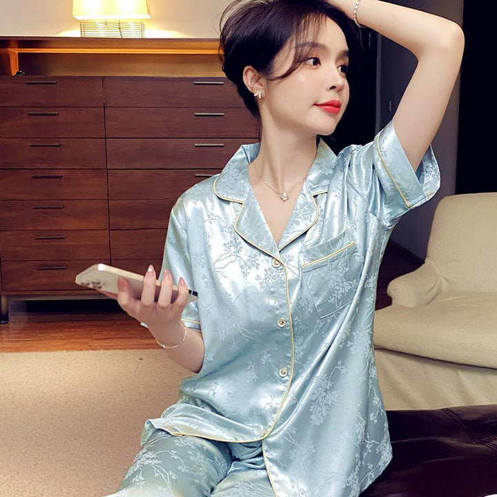 Women's Pajama Set, Eisseide, Short Sleeve, Long Pants
