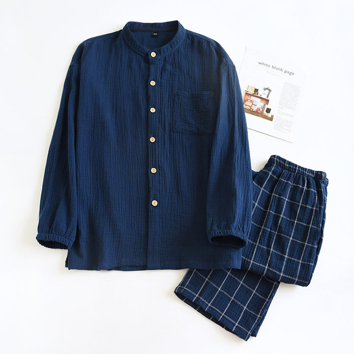 Cotton pajama, double-layered muslin, long sleeve