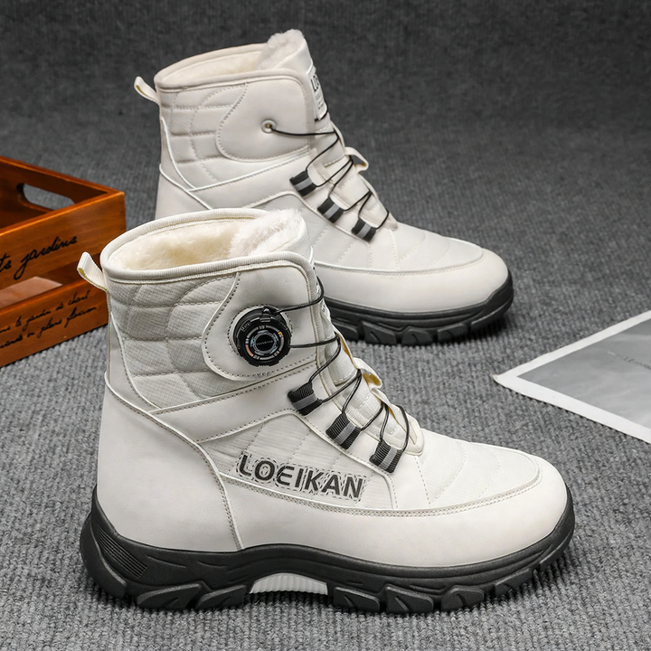 Padded men's winter boots, large sizes