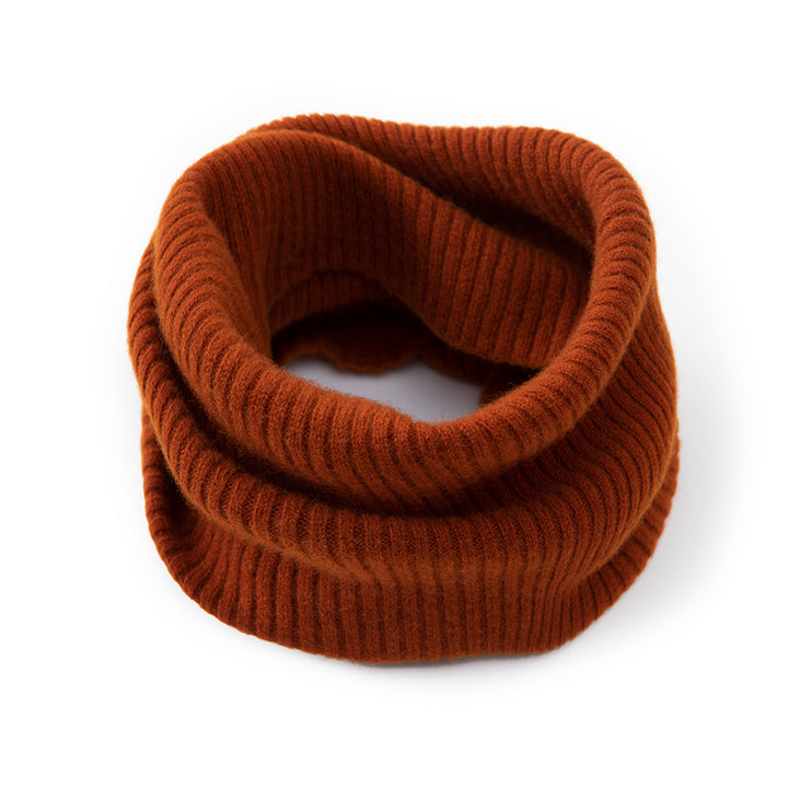 Merino wool tubular scarf, knitted