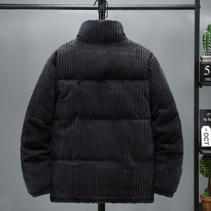 Men's Winter Jacket, Cord, Stand-Up Collar, Lined