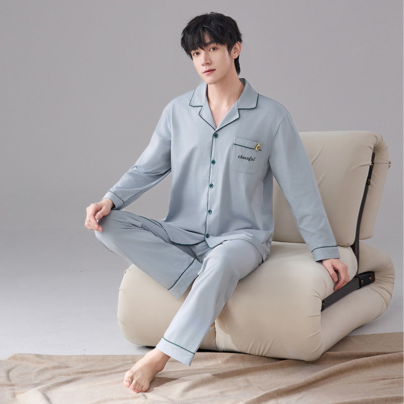 Men's Pajama Set, Cotton, Striped