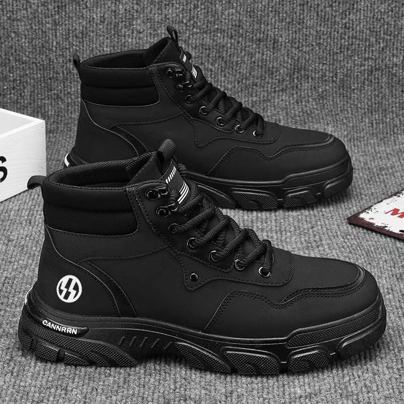 Men's boots with warm lining, slipping resistant