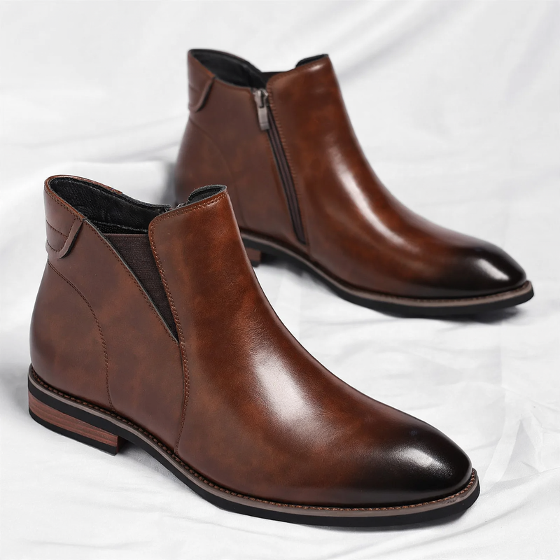 Padded Chelsea boots with zipper