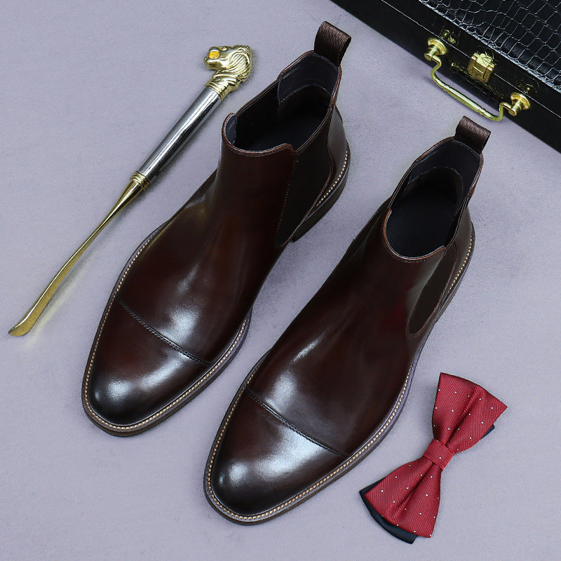 Handcrafted Fashion Men's Chelsea Boots made of Genuine Leather