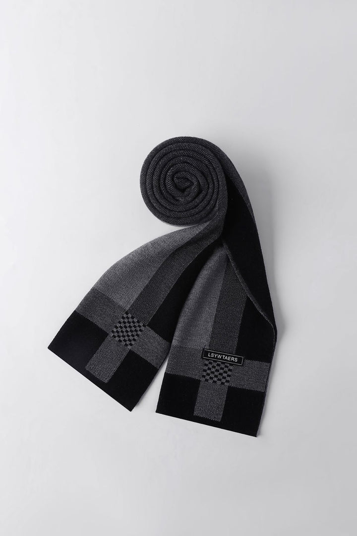 Men's Knit Scarf, 195x28cm