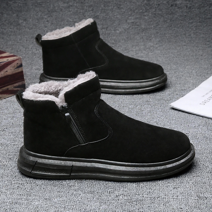 Padded men's winter boots, non-slip