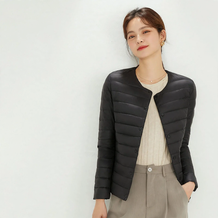 Light women's down jacket, short, versatile