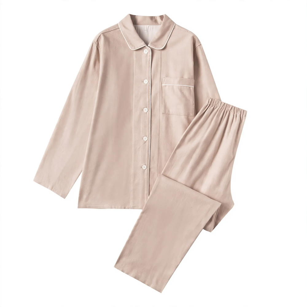 Flannel pajamas, brushed, for couples