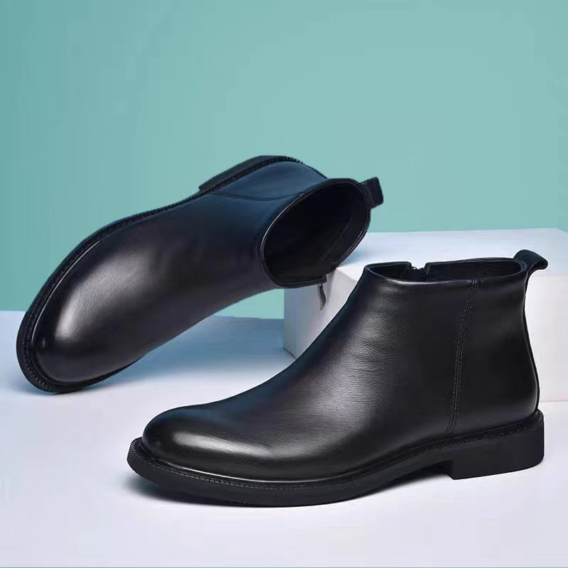 Men's Chelsea boots, European style, round