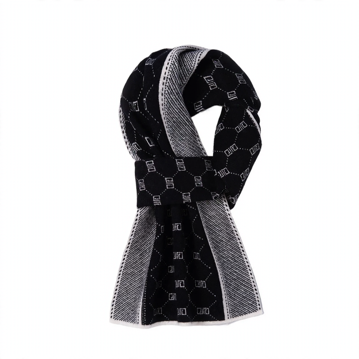 Classic striped cashmere scarf, 180x30cm