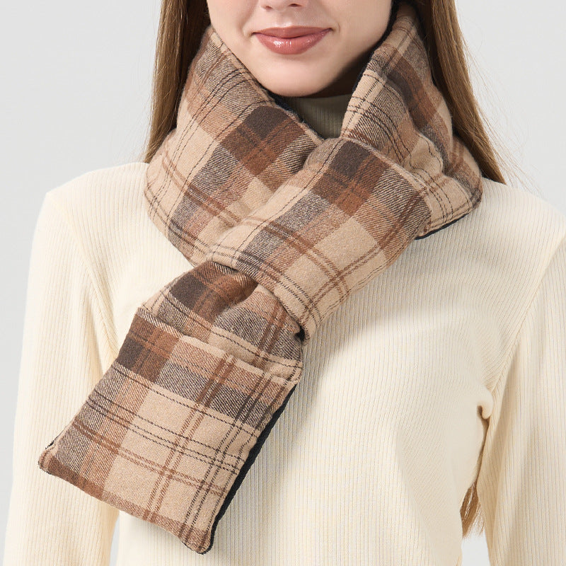 Quilted down scarf, 90x12.5 cm