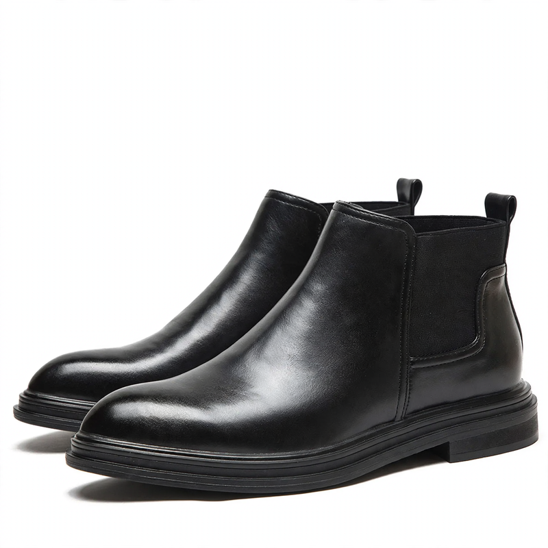 Men's Chelsea boots, pointed, lined