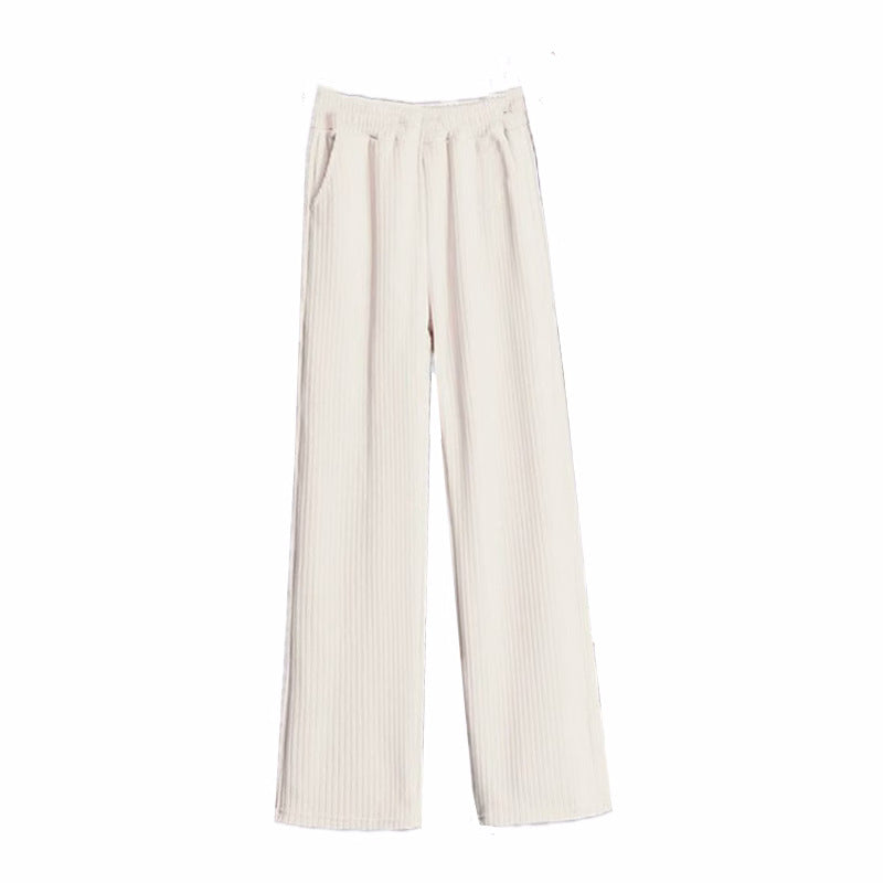 Fleece-lined corduroy pants for women